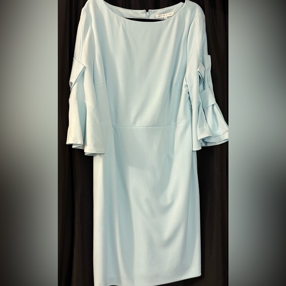 Light Blue Dress with Bow Sleeves - Picture 1 of 3